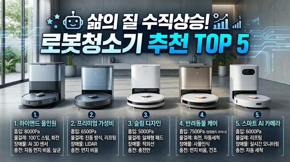 2026년 로봇청소기, 삶의 질 높이는 AI 기능 비교 분석 — IT·테크 — i0865