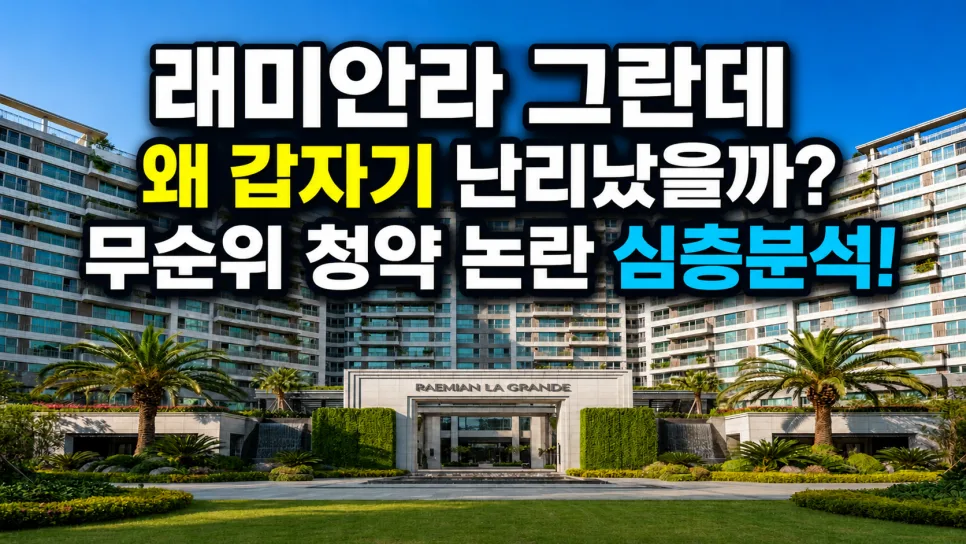 래미안 라그란데 무순위 청약 논란 2026: 시세차익 vs 형평성 분석 2