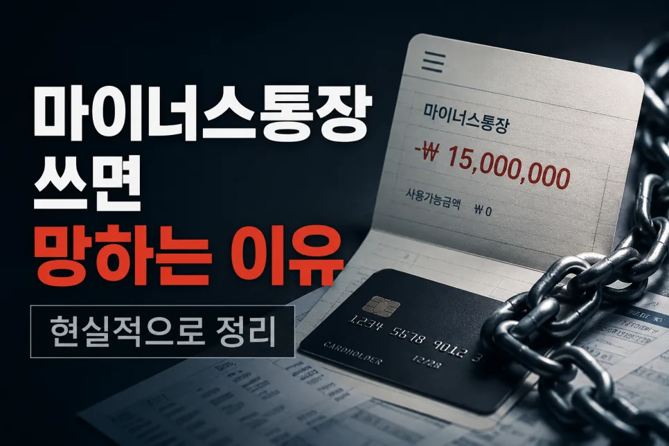 마이너스통장, 2026년까지 사용하면 위험한 5가지 이유 (ft. 실제 사례)