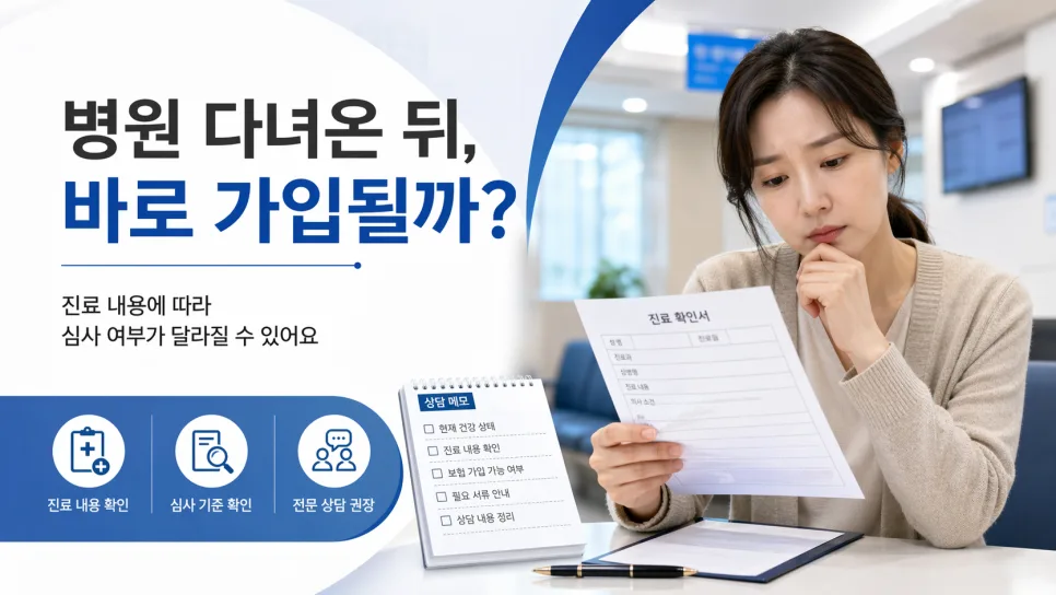 병원 진료 후 보험 가입 가능성 2026: 거절 걱정 끝! 3