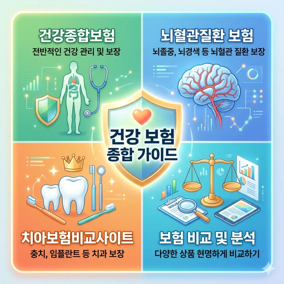 2026년 건강보험 완벽 가이드: 뇌혈관·치아보험 비교 핵심
