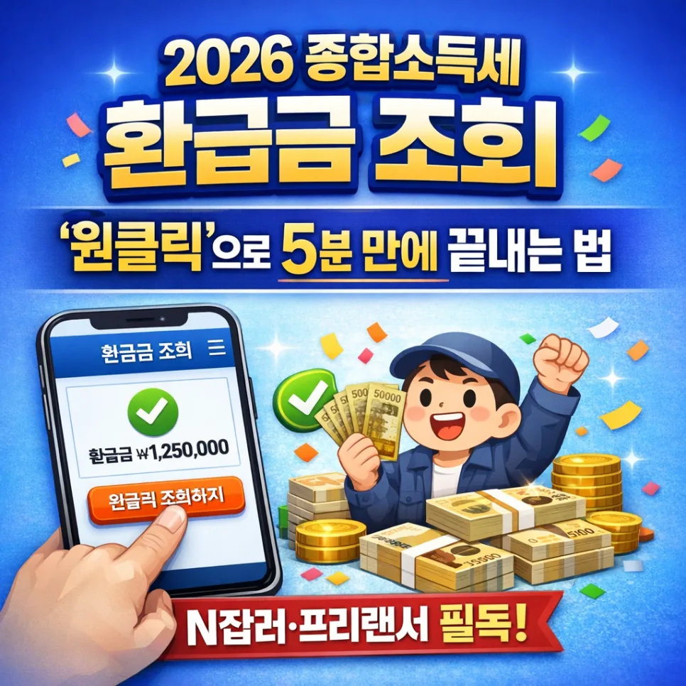 종합소득세 환급금 2026년, 5분 만에 조회하는 방법은?