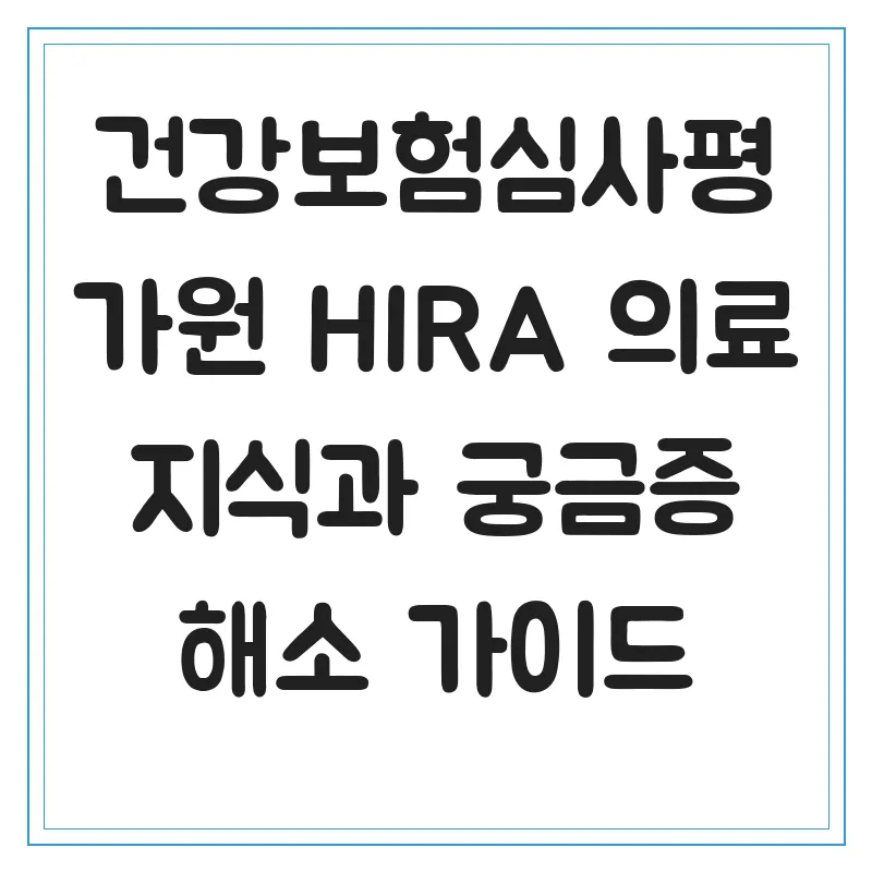 건강보험심사평가원 HIRA 2026: 의료 정보 활용법과 궁금증 해소