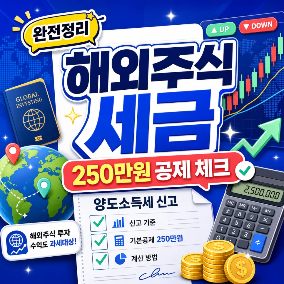 해외주식 양도세 250만원 공제 계산법 2026년 총정리 — 비즈니스·경제 — goodtipbox