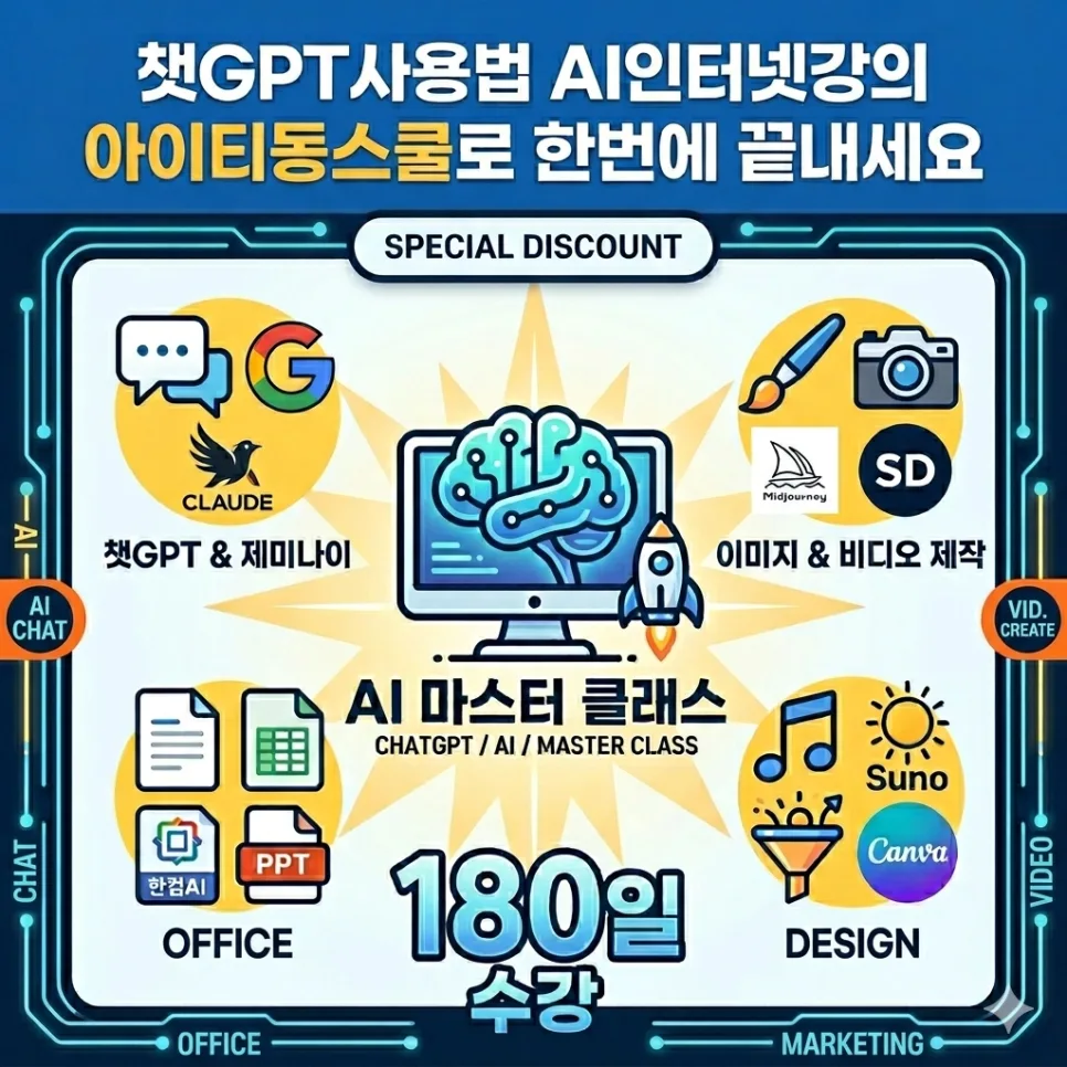 챗GPT 활용법 AI 인터넷 강의 2026: 아이티동스쿨 완벽 가이드 — IT·테크 — sunnny82