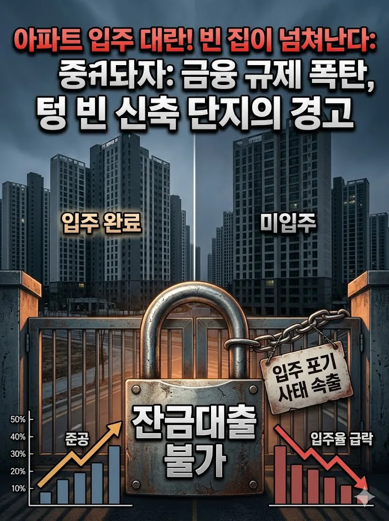 아파트 입주율 55% 추락, 잔금 대출 막힌 사연 2026