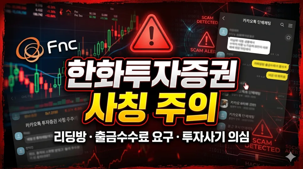 한화투자증권 사칭 리딩방 사기 수법 2026년 총정리