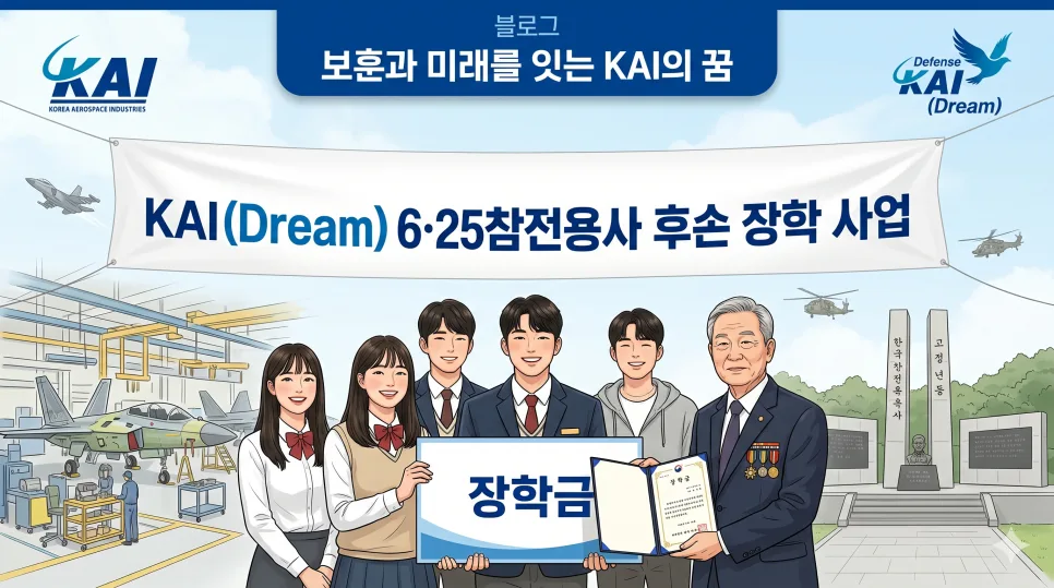 2026 KAI 드림 장학금: 6·25 참전용사 후손 지원 자격 및 신청 방법 총정리