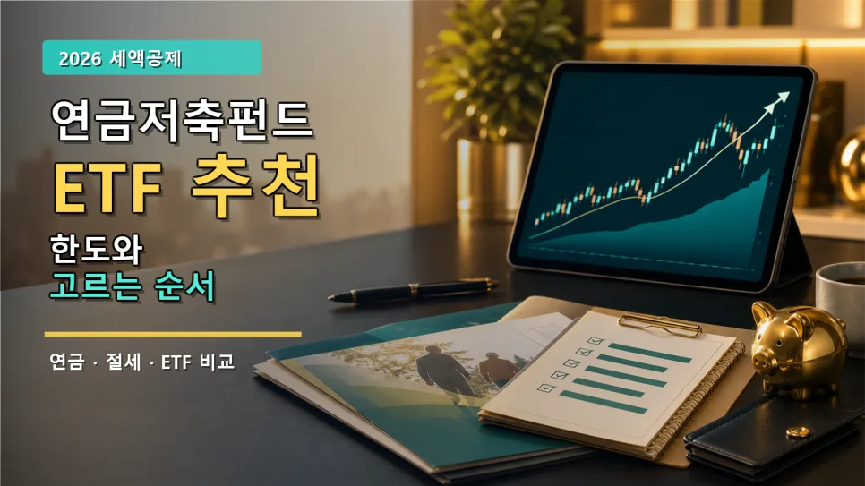 연금저축펀드 ETF 2026년, 세액공제 한도 채우는 현명한 선택법