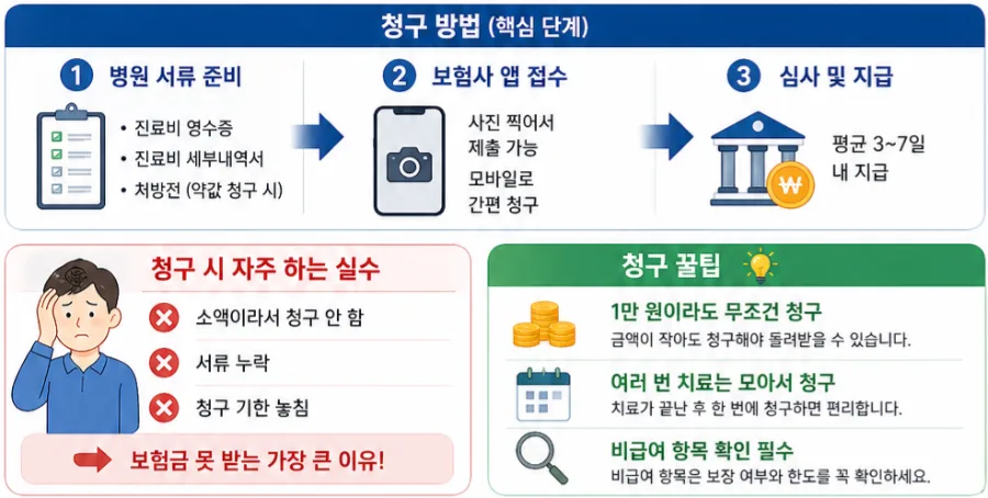 실손보험 청구, 2026년 모바일로 5분 완성하는 비법 2