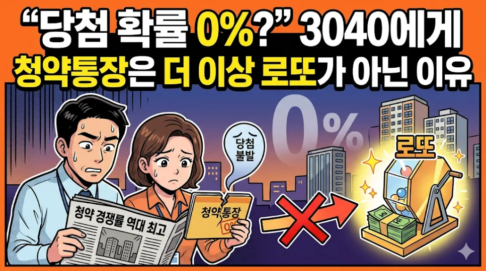 3040 청약통장, 로또 아닌 현실? 2026년 전략 총정리