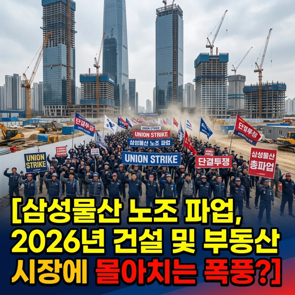 삼성물산 파업, 2026 건설·부동산 시장 충격 전망