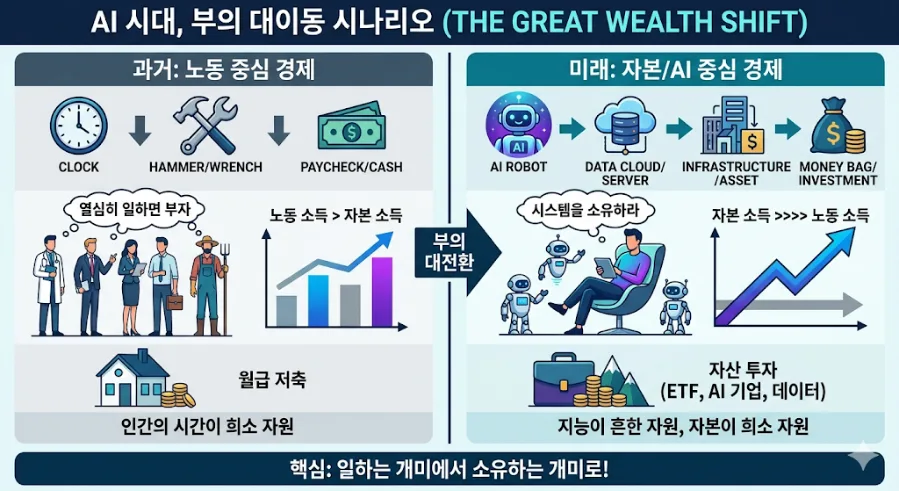 AI 시대, 노동 소득은 끝? 자본 소득 전환 전략 2026 3
