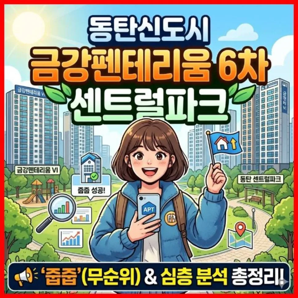 동탄 금강펜테리움 6차 줍줍, 2026년 시세차익 노리는 법