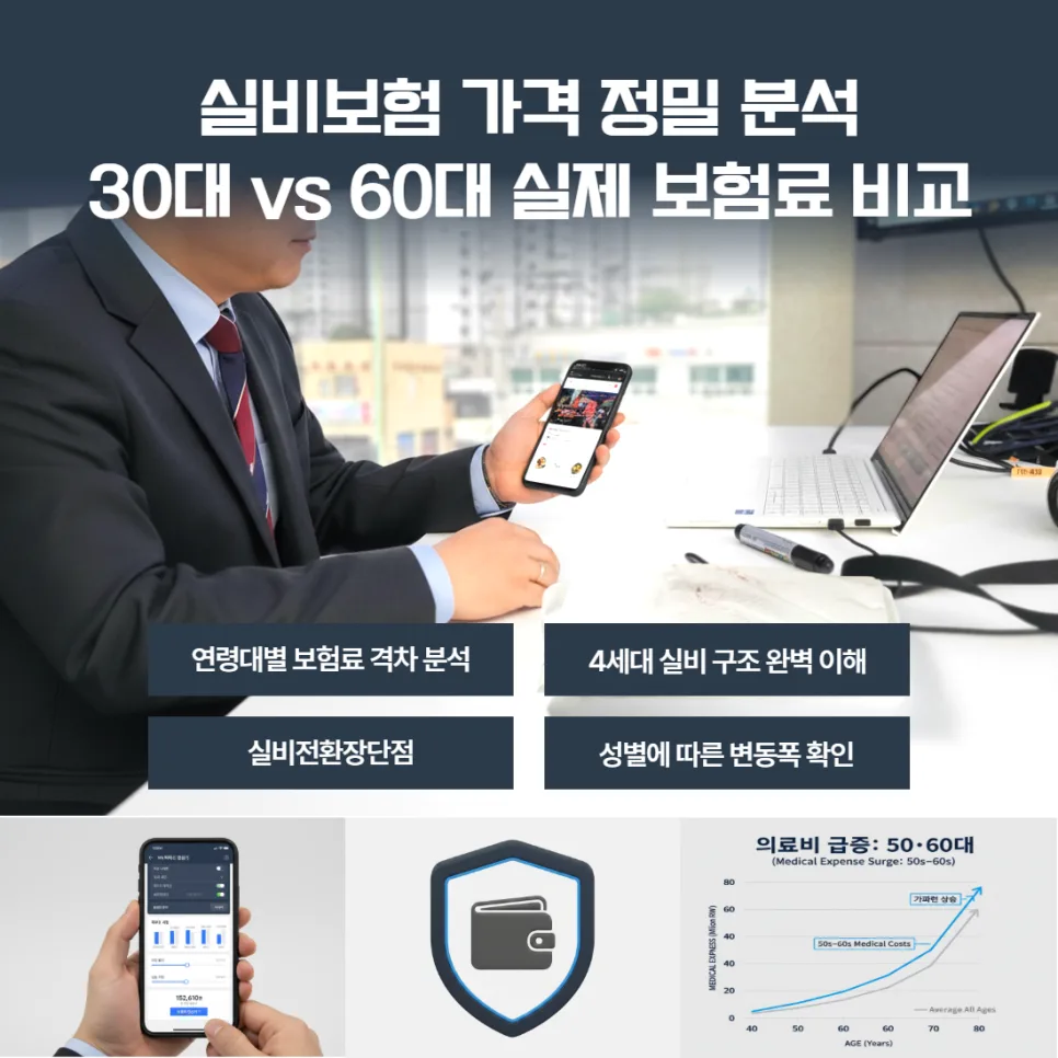실비보험 가격 비교 2026: 30대부터 60대까지 연령별 보험료 분석 2