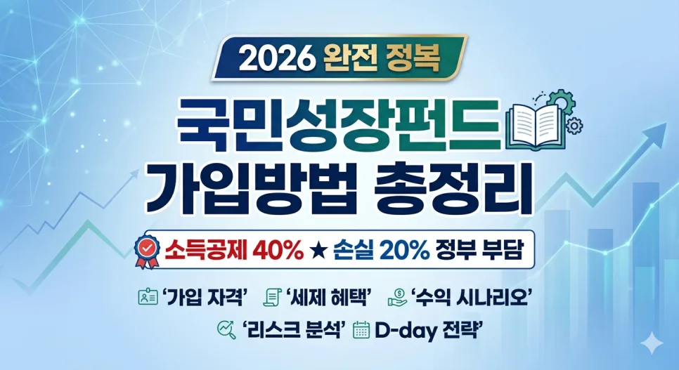국민성장펀드 2026: 소득공제 40%와 가입 방법 총정리