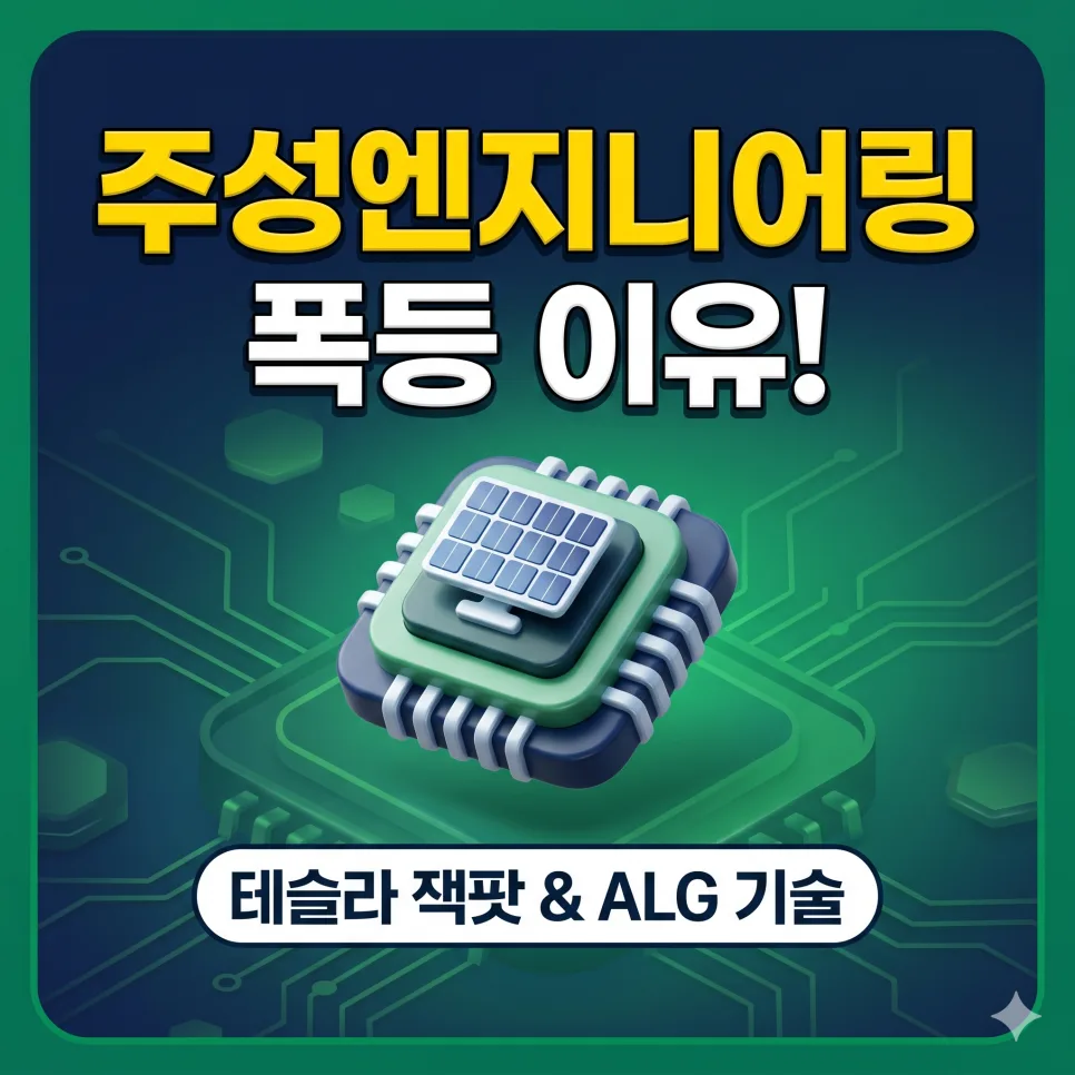 주성엔지니어링 주가 급등 이유 2026: 테슬라 납품 잭팟과 ALG 기술 분석