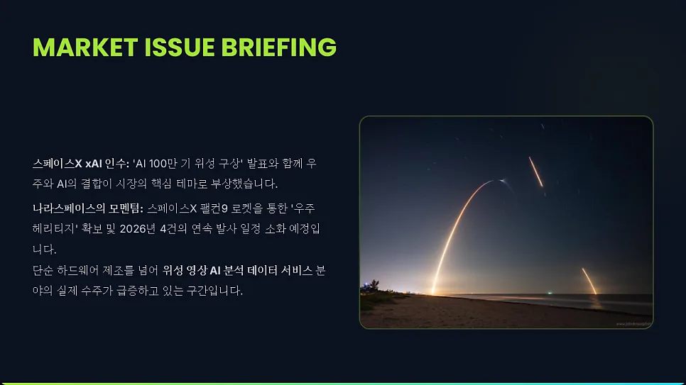 나라스페이스테크놀로지: 스페이스X 협력과 AI 위성 2026년 전망 분석 2