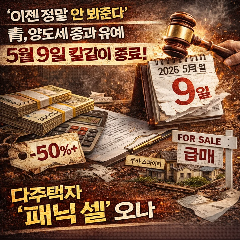 양도세 중과 유예 종료 2026: 다주택자 세금 폭탄 피하는 법 2