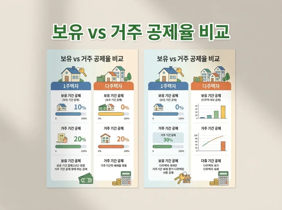 양도세 장기보유공제 2026년, 1주택자 80% 혜택 받는 법 2