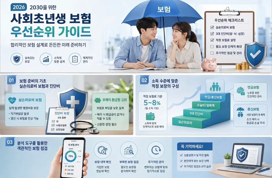 사회초년생 보험, 2026년 현명하게 준비하는 법 5가지