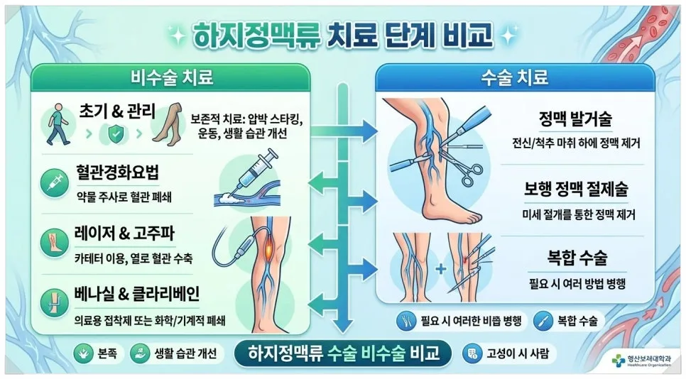 하지정맥류 수술 vs 비수술 2026년 최신 치료법 비교 3