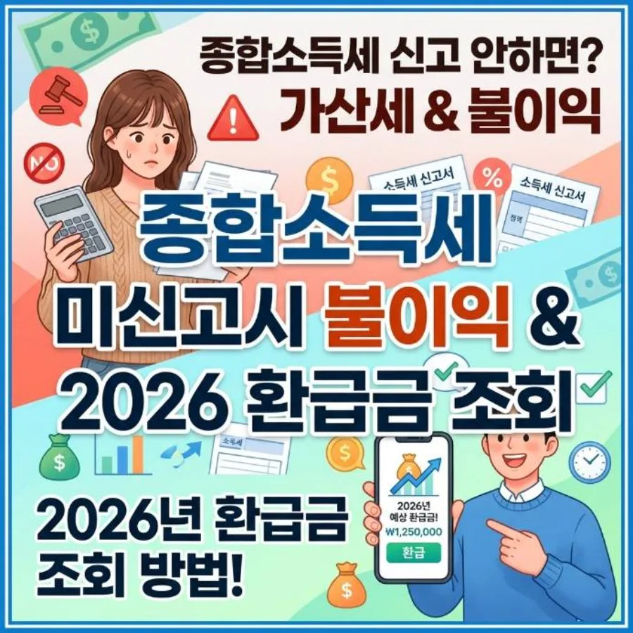 종합소득세 미신고 불이익과 2026년 환급금, 놓치면 안 되는 이유 — 비즈니스·경제 — abcdman6