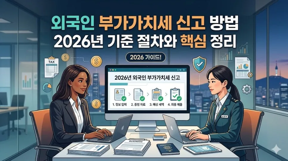 외국인 부가세 신고 절차 2026: 필수 서류와 환급 조건 총정리