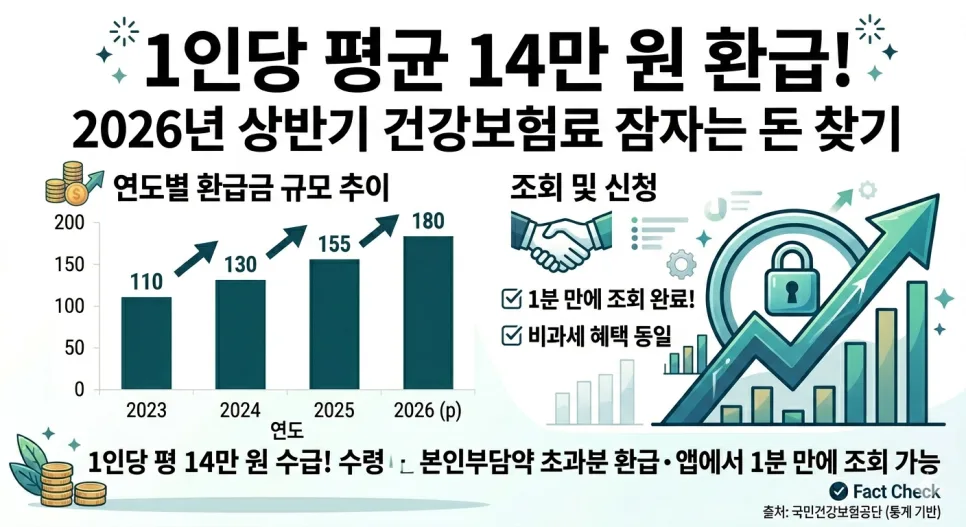 2026년 건강보험료 환급금, 1인당 14만원 받을 수 있을까? 조회 방법 2