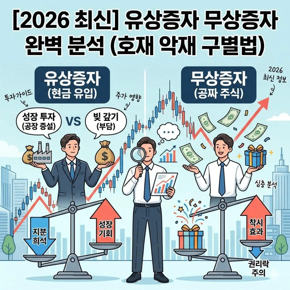 유상증자 무상증자 주가 영향, 2026년 투자 전략 완벽 분석