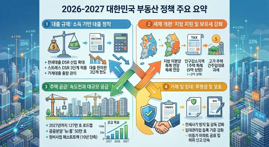 2026년 부동산 정책 핵심 분석: 대출, 세금, 공급 변화 총정리