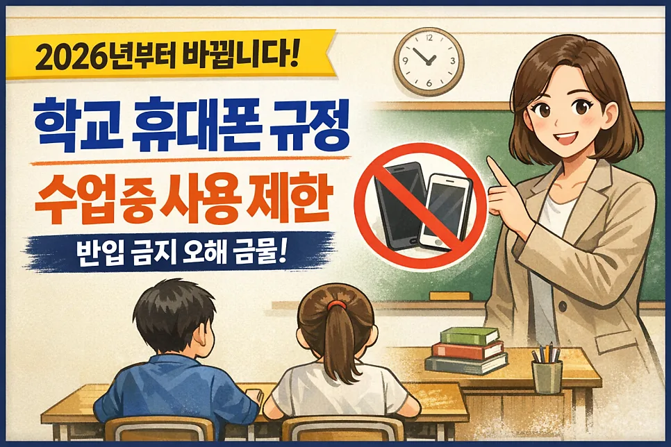 2026년 학교 휴대폰 규정, 수업 중 사용 제한 핵심 정리