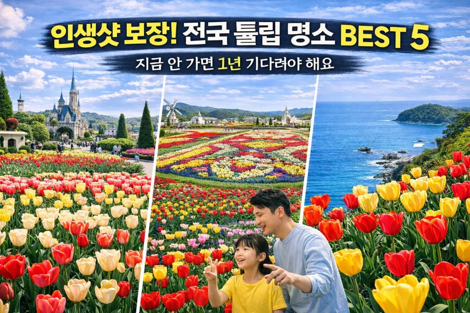 2026년 봄꽃 여행: 전국 튤립 명소 BEST 5 추천