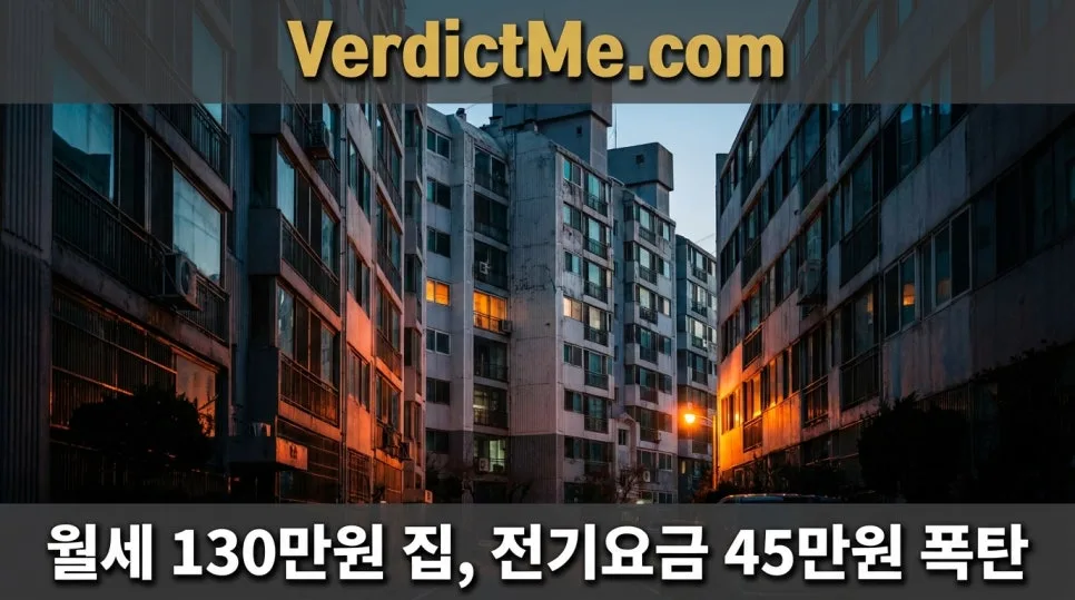 월세 130만원 집, 전기요금 45만원 폭탄의 진실 2026