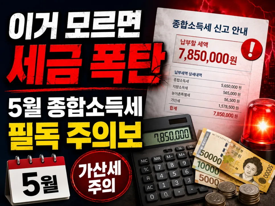 2026 종합소득세 신고, 세금 폭탄 피하는 방법 3가지