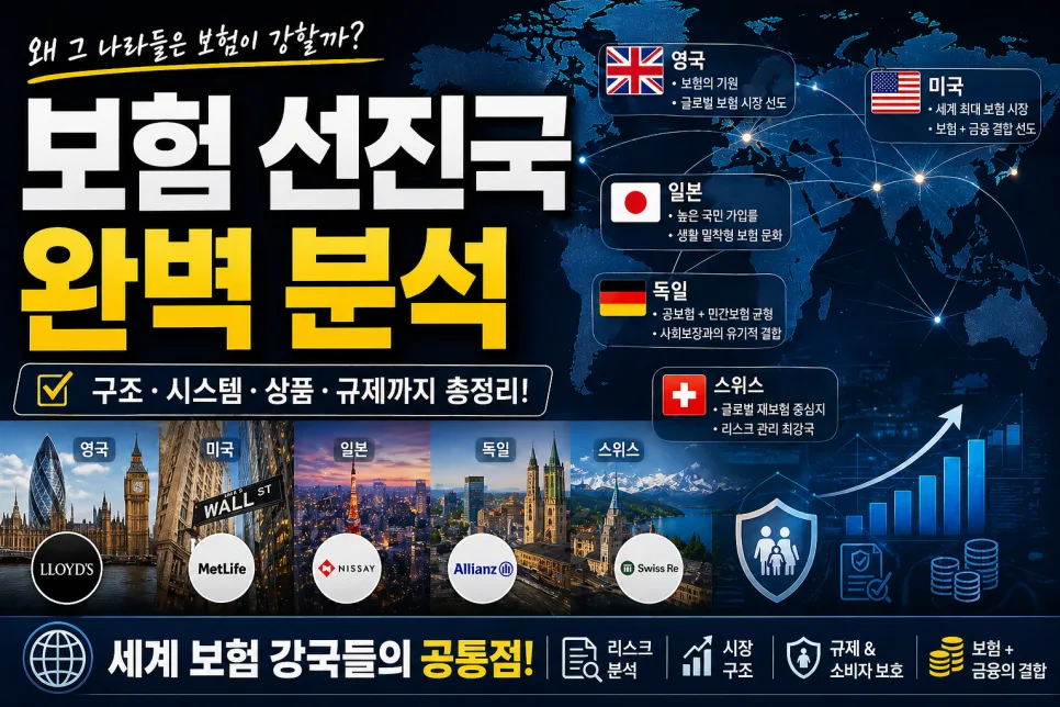 보험 선진국 기준 2026: 한국과의 차이점 5가지 비교 분석