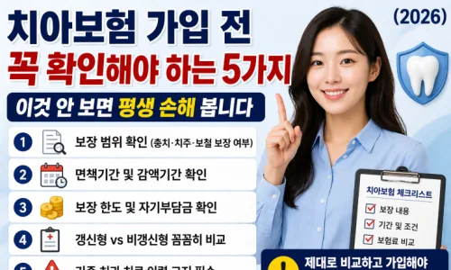 월 1만 원 치아보험, 보장 효율 따져봐야 하는 이유 2026 3
