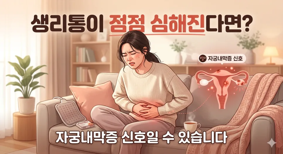 자궁내막증 증상 2026: 심해지는 생리통, 진통제 안 들면 의심!