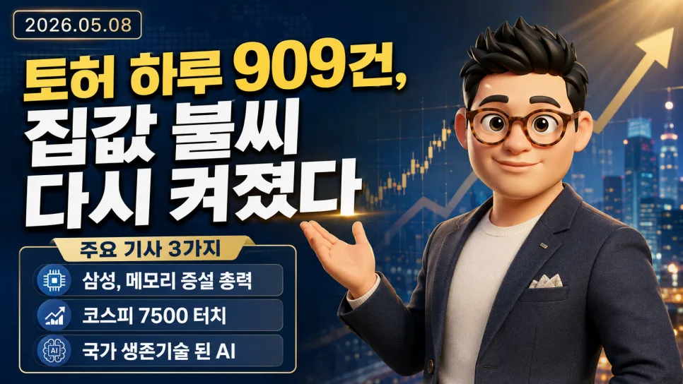 토허 신청 909건, 다주택자 절세 막차 탈 수 있을까? 2026