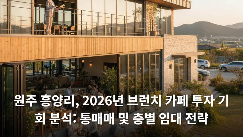 원주 흥양리 브런치 카페 투자, 2026년 통매매 및 층별 임대 분석