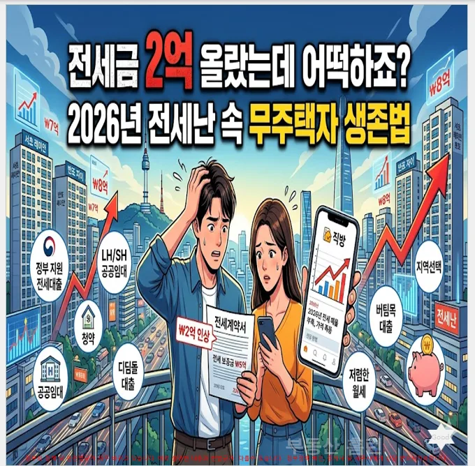 2026년 전세난 속 무주택자 생존법: 2억 오른 전세금 대처 가이드 — 비즈니스·경제 — wjdtjs4444