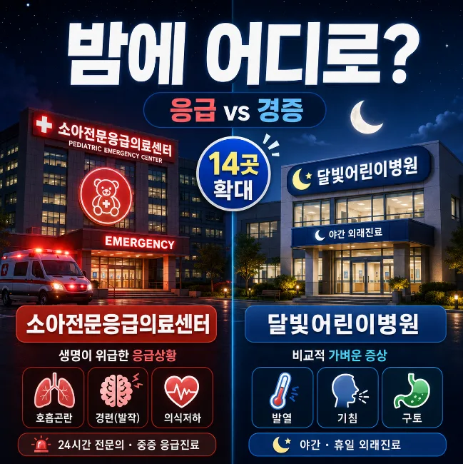소아 응급실 vs 달빛어린이병원 2026년 최신 비교 및 선택 가이드 — 건강·의학 — nano_story