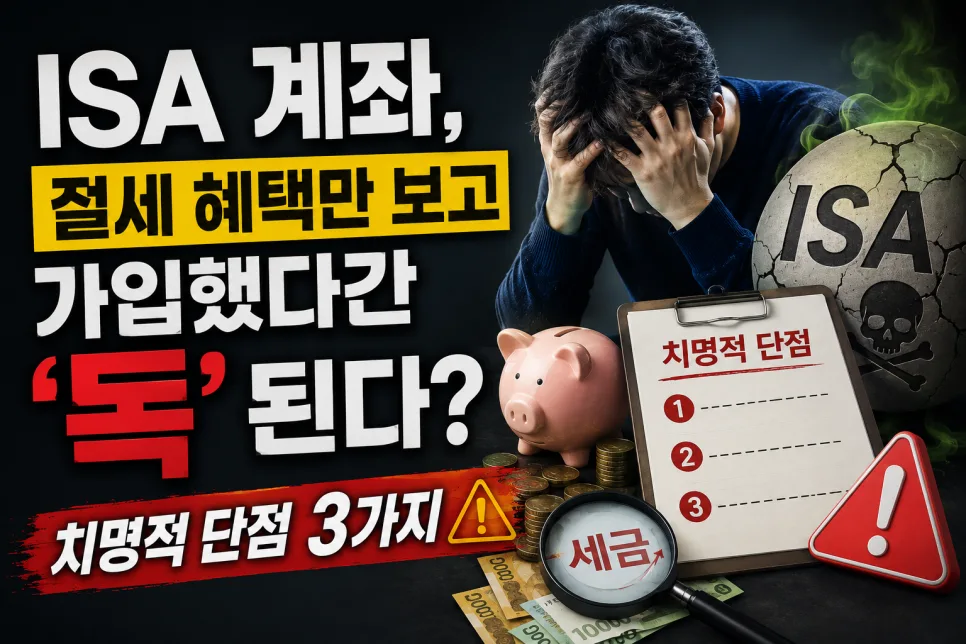 ISA 계좌 단점 2026: 의무기간·환매 제한 등 솔직 후기