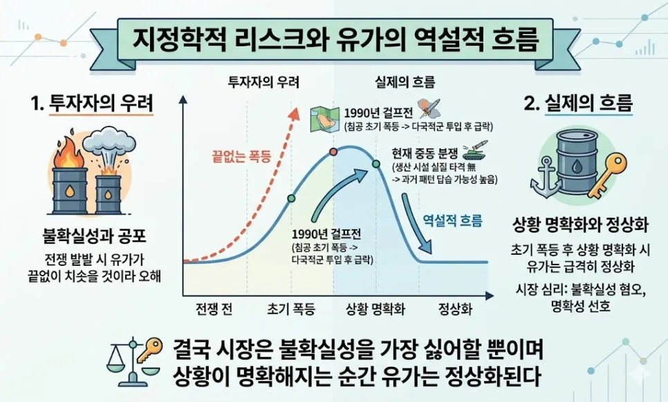 2026년 유가 폭락 가능성: 역사적 패턴과 투자 전략 분석