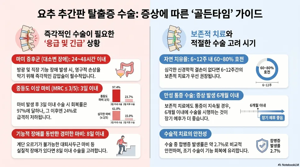 허리디스크 수술 시기, 2026년 최신 논문으로 알아보는 골든타임 2