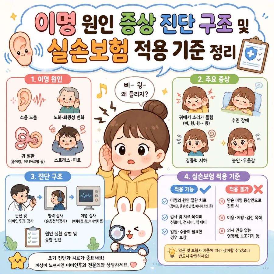 이명 원인과 증상, 실손보험 적용 기준 2026년 총정리