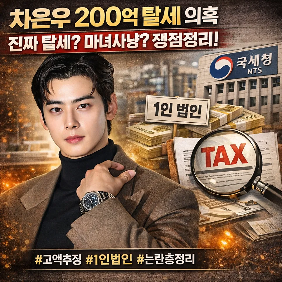차은우 200억 탈세 의혹 2026년 쟁점 총정리