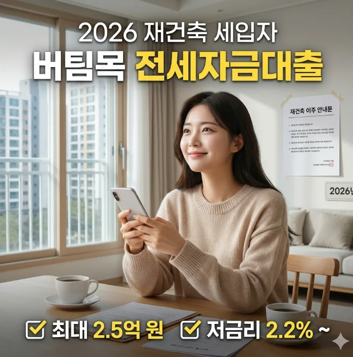 2026 재건축 세입자 버팀목 대출, 자격 조건과 혜택 총정리