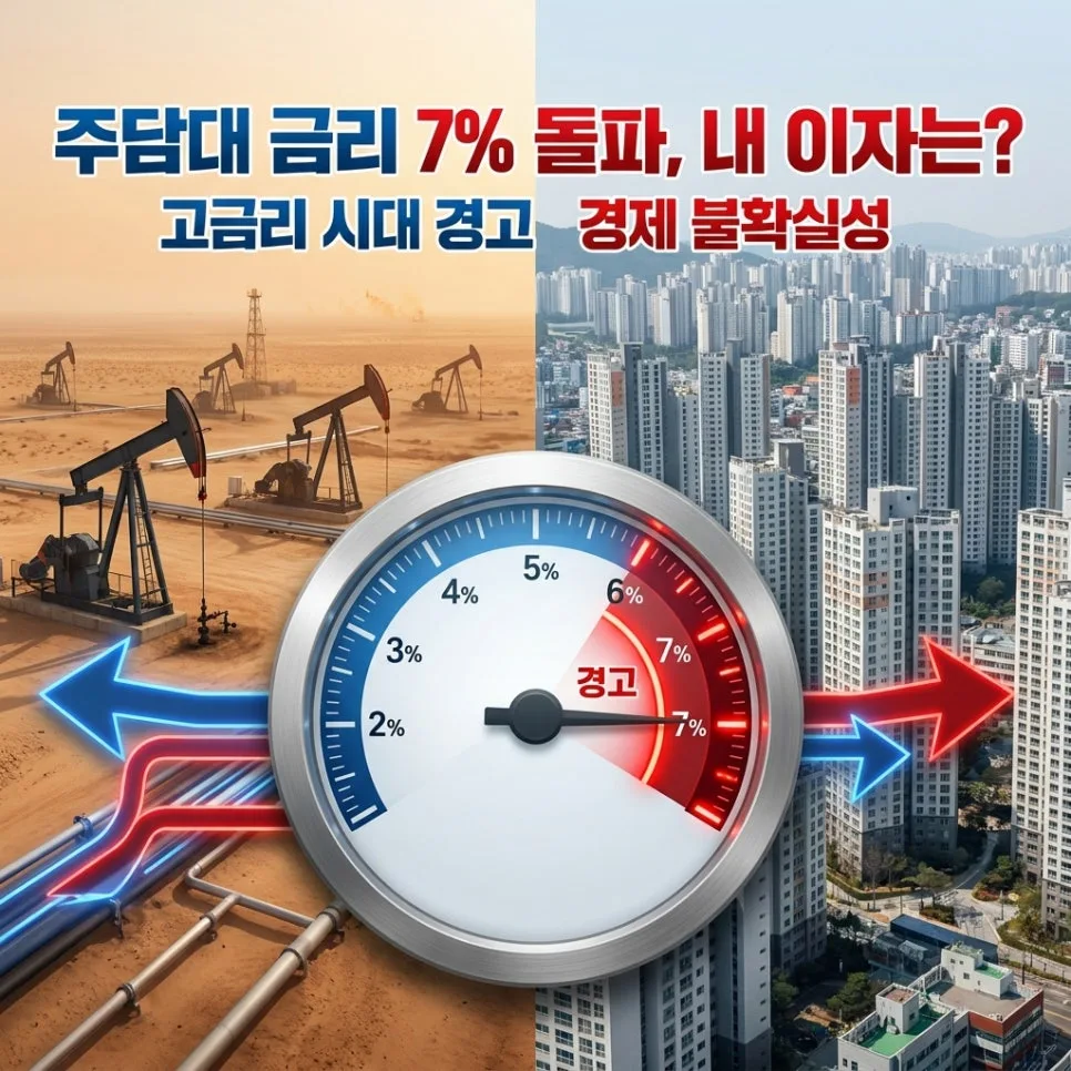주담대 금리 7% 시대, 2026년 이자 부담 줄이는 법 3가지