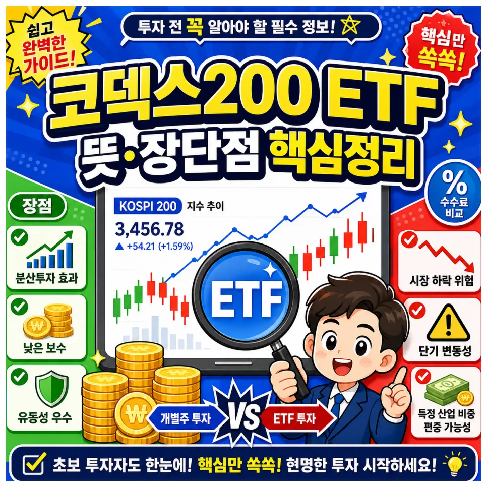 KODEX 200 ETF란? 2026년 투자 전 장단점 및 세금 혜택 완벽 분석 2